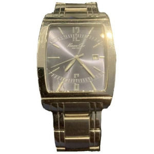 Kenneth Cole NY Watch GUN Metal Dial Stainless‎ Steel Band KC3827 MSRP $95